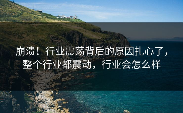 崩溃！行业震荡背后的原因扎心了，整个行业都震动，行业会怎么样